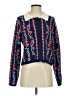 Sincerely Jules Floral Blue Pullover Sweater Size S - photo 1