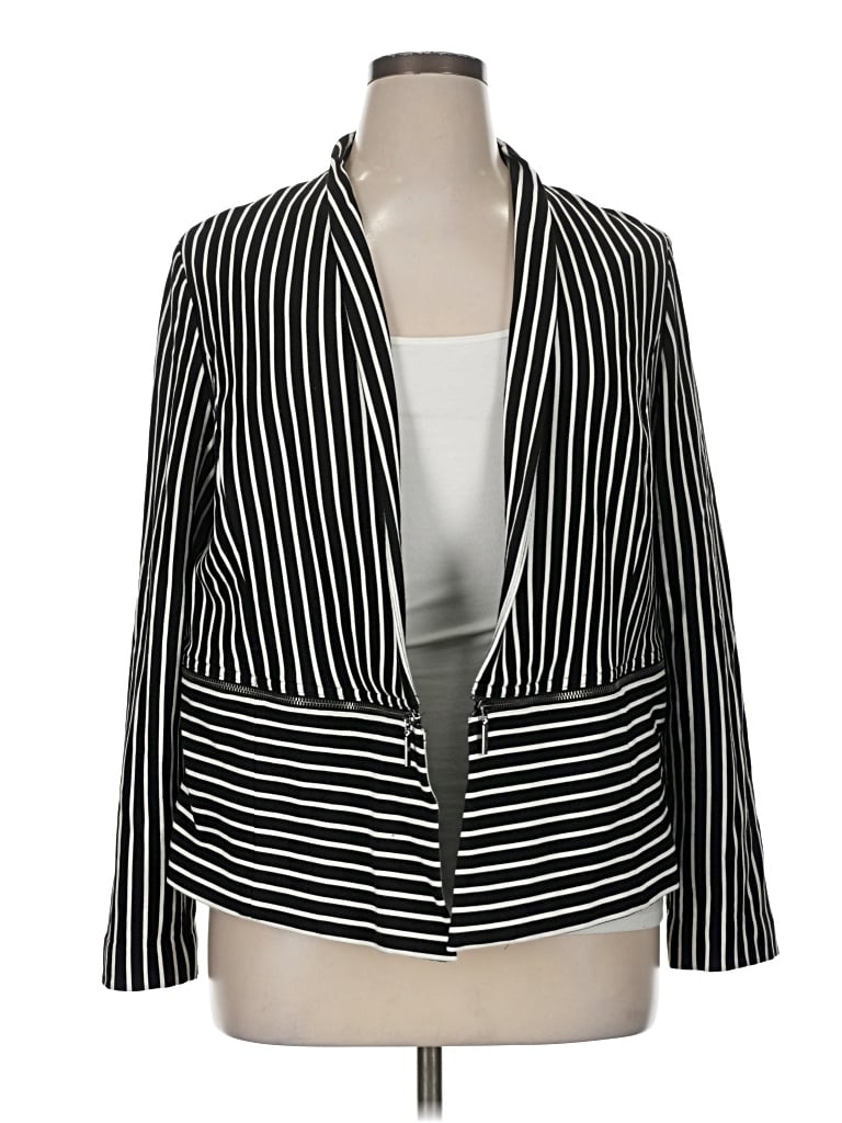 Pre-owned Chico's Blazer Jacket In Black
