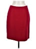 Real Clothes 100% Wool Solid Red Wool Skirt Size 6 - photo 1
