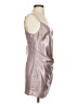 BCBGeneration Metallic Silver Pink Cocktail Dress Size 4 - photo 4