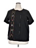 Unbranded Black Short Sleeve Blouse Size 3X (estimated) - photo 1