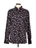 Zara Floral Black Long Sleeve Button-Down Shirt Size L - photo 1