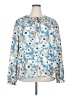 Joie 100% Polyester Blue Long Sleeve Blouse Size XXL - photo 1