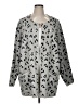 Unbranded Animal Print Silver Gray Cardigan Size XL (estimated) - photo 1