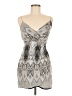 Lavender Brown 100% Polyester Metallic Silver Cocktail Dress Size M - photo 1
