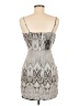 Lavender Brown 100% Polyester Metallic Silver Cocktail Dress Size M - photo 2