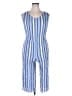 I.N. Studio 100% Rayon Stripes Blue Romper Size 2X - photo 1
