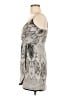 Lavender Brown 100% Polyester Metallic Silver Cocktail Dress Size M - photo 5