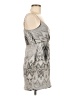 Lavender Brown 100% Polyester Metallic Silver Cocktail Dress Size M - photo 4