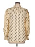 Unbranded 100% Polyester Polka Dots Ivory Long Sleeve Blouse Size L - photo 1
