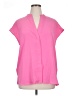 ELOQUII Pink Short Sleeve Blouse Size 14 - photo 1