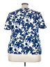 Emery Rose Floral Blue Short Sleeve Blouse Size 4X - photo 2
