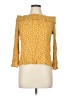 Wild Moss 100% Rayon Yellow 3/4 Sleeve Blouse Size L - photo 1
