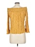 Wild Moss 100% Rayon Yellow 3/4 Sleeve Blouse Size L - photo 2
