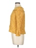 Wild Moss 100% Rayon Yellow 3/4 Sleeve Blouse Size L - photo 5