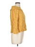 Wild Moss 100% Rayon Yellow 3/4 Sleeve Blouse Size L - photo 4