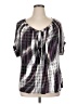 Worthington Silver Short Sleeve Blouse Size 1X - photo 1