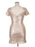 B2 by Jasmine 100% Polyester Metallic Silver Cocktail Dress Size 14 - photo 2
