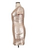 B2 by Jasmine 100% Polyester Metallic Silver Cocktail Dress Size 14 - photo 5