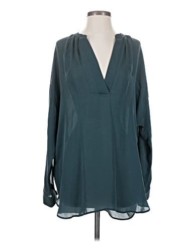 Vince. Long Sleeve Silk Top (view 1)