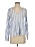 Gap Stripes Blue Long Sleeve Blouse Size XS - photo 1
