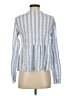 Gap Stripes Blue Long Sleeve Blouse Size XS - photo 2