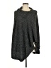 AB Studio 100% Polyester Gray Poncho Size M - photo 1