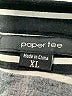 Paper Tee 100% Viscose Stripes Black Long Sleeve Blouse Size XL - photo 7
