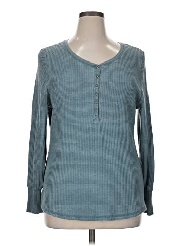 Seven7 Long Sleeve Henley (view 1)