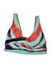 Unbranded Graphic Multi Color Teal Swimsuit Top Size M - photo 1