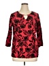 JM Collection Red 3/4 Sleeve T-Shirt Size 1X - photo 1