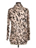 David Cline Animal Print Tan Long Sleeve Blouse Size M - photo 2