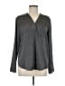 Barefoot Dreams 100% Polyester Polka Dots Gray Long Sleeve Blouse Size M - photo 1