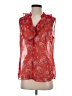 CAbi 100% Polyester Red Sleeveless Blouse Size S - photo 1