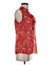 CAbi 100% Polyester Red Sleeveless Blouse Size S - photo 4