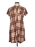 No Comment Plaid Brown Casual Dress Size L - photo 1