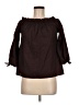 2 Hearts Brown 3/4 Sleeve Blouse Size M - photo 1