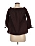 2 Hearts Brown 3/4 Sleeve Blouse Size M - photo 2