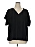 Andree by UNIT Black Short Sleeve Blouse Size 1X - photo 1