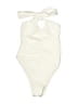 AEXAE Solid Ivory One Piece Swimsuit Size S - photo 2