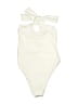 AEXAE Solid Ivory One Piece Swimsuit Size S - photo 1
