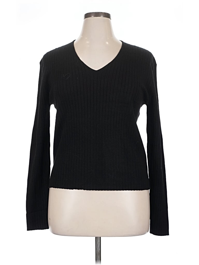 Pre-owned Zyia Active Pullover Sweater In Black