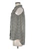 H&M 100% Polyester Polka Dots Silver Sleeveless Blouse Size 8 - photo 5