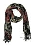 Unbranded Floral Stripes Black Scarf One size - photo 1