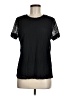Three Dots Black Short Sleeve Top Size M - photo 1
