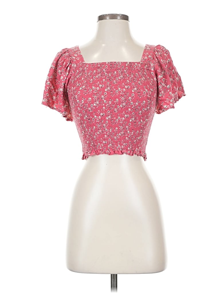 Pre-owned Japna Tube Top Pink Sweetheart Neckline Tops