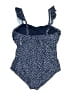 Kona Sol Polka Dots Blue One Piece Swimsuit Size M - photo 2