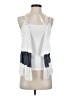 Discreet White Sleeveless Blouse Size S - photo 1
