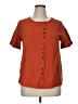 Unbranded Orange Short Sleeve Blouse Size XL - photo 1