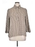 Max Studio Polka Dots Ivory 3/4 Sleeve Button-Down Shirt Size XL - photo 1